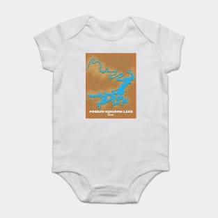 Possum Kingdom Lake Texas map Baby Bodysuit